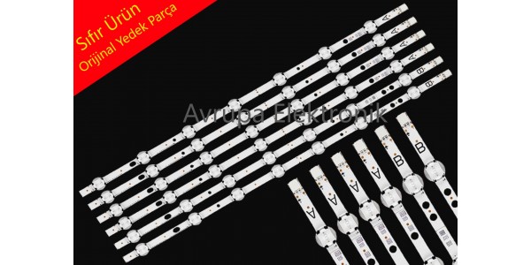  JVC LT-49VU73K, LT-49VU73T TV Led Bar (6 Parça Set)